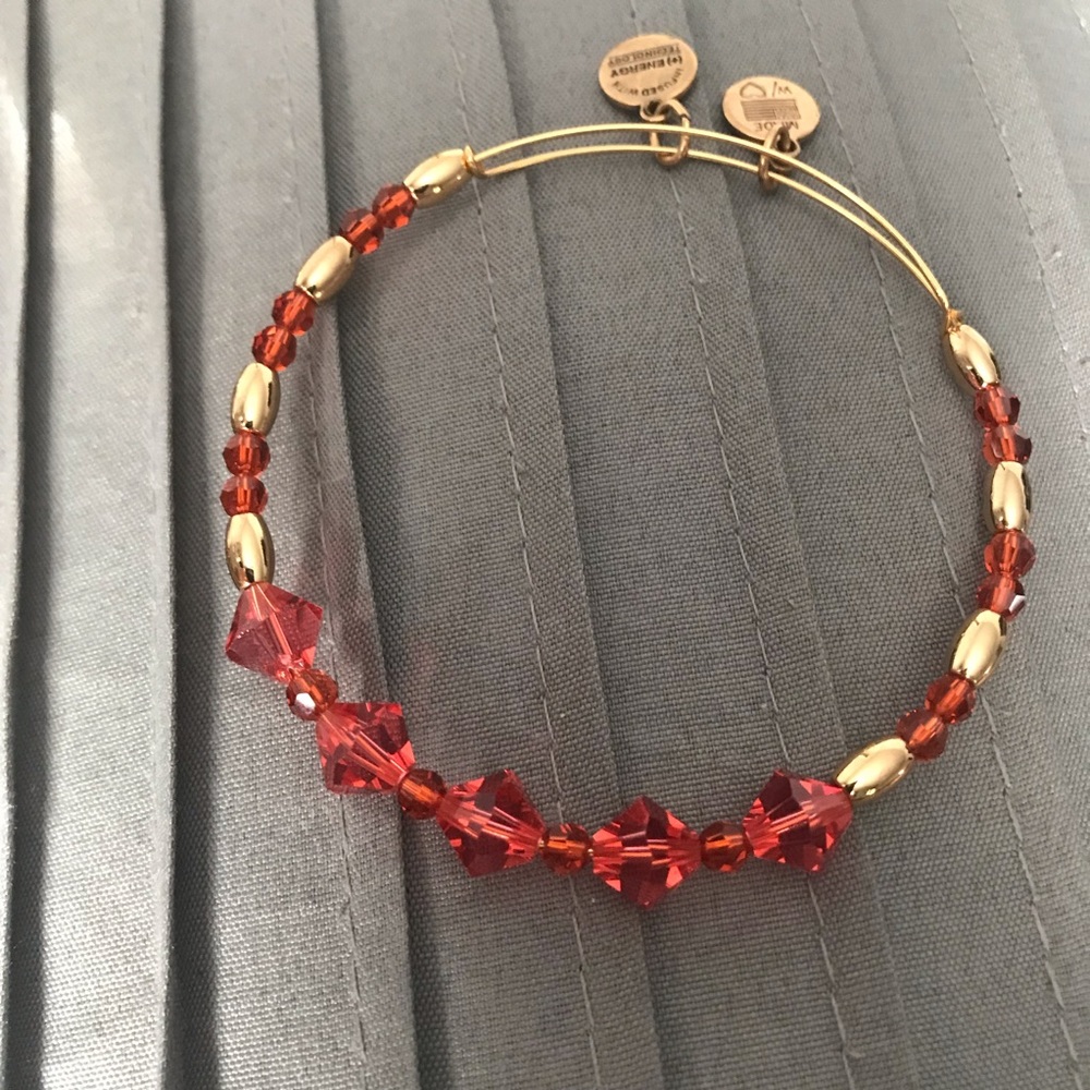 Alex and Ani Swarovski Crystal Gold Tone Bracelet